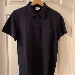 Sunspel Riviera Polo Shirt (Navy Blue - Men M)